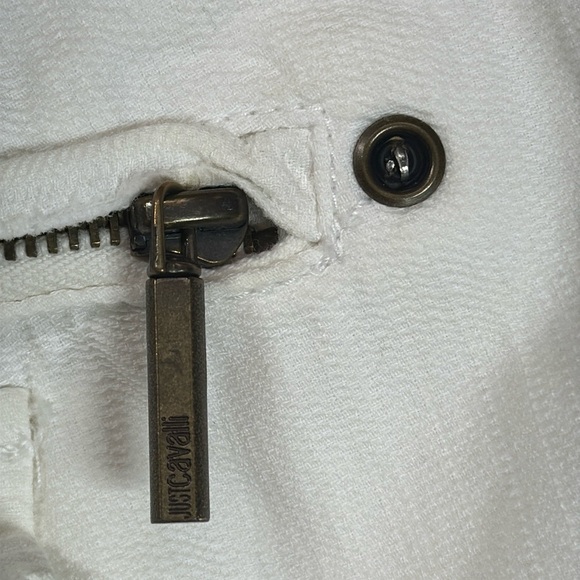 (R4) JUST CAVALLI Jeans white Low rise Flared leg men's size 56/30US - Picture 9 of 15